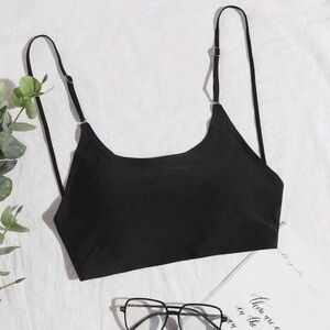 Black Backless Seamless Bra | Strappy Crisscross Adjustable | Size S | NEW